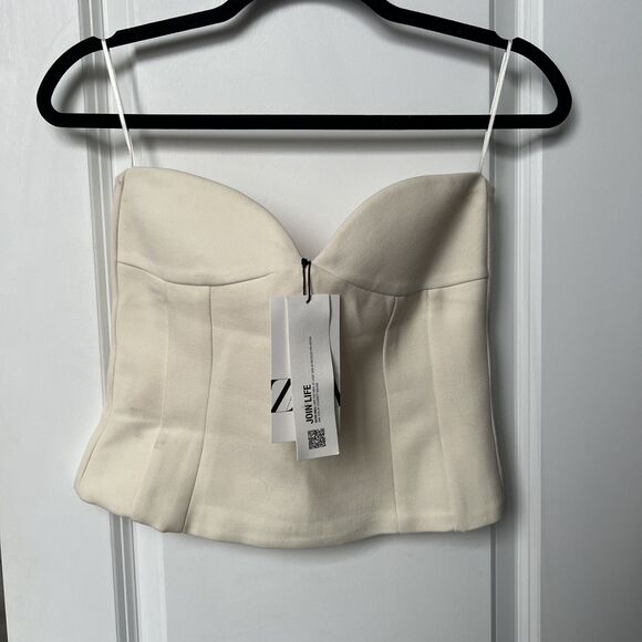Zara Tops - NWT Zara corset cream top